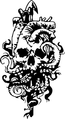 Danger Evil Skull Tattoo Isolated On Stock Vector Royalty Free 86860795   Shutterstock