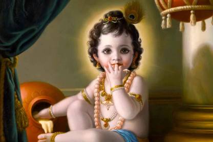 Self Adhesive UV Coated High Resolution Vinyl Print – Bal Krishna Poster Fine Art Print - Religious posters in India - Buy art, film, design, movie, music, nature and educational paintings/wallpapers at Self Adhesive UV Coated High Resolution Vinyl Print – Bal Krishna Poster Fine Art Print - Religious posters in India - Buy art, film, design, movie, music, nature and educational paintings/wallpapers at