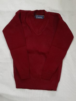 ALOZAR Maroon, White Uniform Sweater 