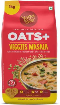 Yogabar Oats Veggies Masala Oats Pouch  (1 kg)