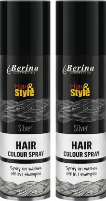 Berina Hair Color Spray Silver, Pack of 2 Hair Spray - Price in India, Buy  Berina Hair Color Spray Silver, Pack of 2 Hair Spray Online In India,  Reviews, Ratings & Features 