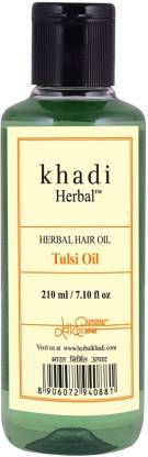 Premium Khadi Tulsi Herbal Hair Oil, 210ml Hair Oil Price in India - Buy  Premium Khadi Tulsi Herbal Hair Oil, 210ml Hair Oil online at 