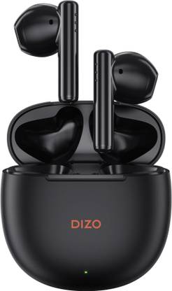 DIZO Buds P with Fast Charge, 40HPlaytime & 13mm Driver (by realme TechLife) Bluetooth Headset  (Dynamo Black, True Wireless)