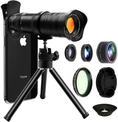 HD Focusing monocular with Universal Clip Phone Zoom Lens and Cell Phone Lens 