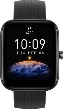 Amazfit Bip 3 Pro with 1.69” Large Color Display Built-in GPS Smartwatch  (Black Strap, Free Size)