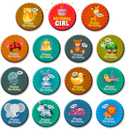 Age 3 Birthday Badge Girl by Every-occasion-party-supplies Size 15CM--S 