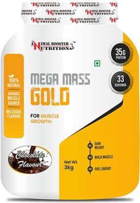 Animal Booster Nutrition Mega Mass Gold Mass Gainer 3kg Weight Gainers/Mass  Gainers Price in India - Buy Animal Booster Nutrition Mega Mass Gold Mass  Gainer 3kg Weight Gainers/Mass Gainers online at 