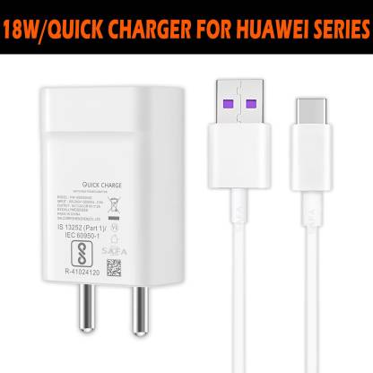 Safa 18 W Qualcomm 3.0 A Mobile 18W QUICK CHARGER FOR HUAWEI P9,Y9 PRIME,P20 LITE,P30 LITE,P20 PRO,MATE 20 PRO, with Detachable Cable - Safa :