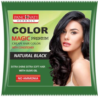 panchvati Herbal Magic Premium Hair Color with Conditioner Natural Black  Pack of 7 Pouch , Black - Price in India, Buy panchvati Herbal Magic  Premium Hair Color with Conditioner Natural Black Pack