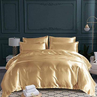 RELIABLE BEDDING King Silk, Satin Duvet 