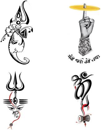 voorkoms Mahadev , Vishnu Chakra Temporary Tattoos For Men or Women Pack of  4 . - Price in India, Buy voorkoms Mahadev , Vishnu Chakra Temporary Tattoos  For Men or Women Pack