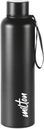 Milton Aura 1000 Thermosteel Bottle, 1.05 Litre, Black