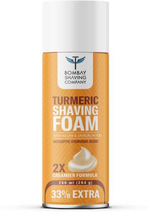 BOMBAY SHAVING COMPANY Turmeric Shaving Foam, 226 ml (33% Extra) with Turmeric & Sandalwood
