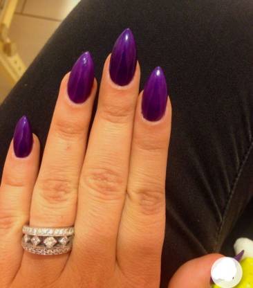 purple pointy nails