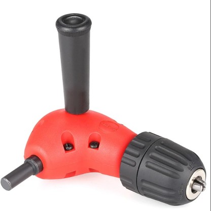Angle Adapter-Right Angle Extension Adapter 90 Degree Electric Drill Attachment 9.5mm Round Shank with Handle 