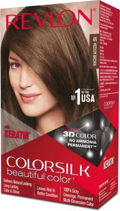 Revlon Colorsilk Hair Color with Keratin , Medium Brown 4N - Price in  India, Buy Revlon Colorsilk Hair Color with Keratin , Medium Brown 4N  Online In India, Reviews, Ratings & Features 