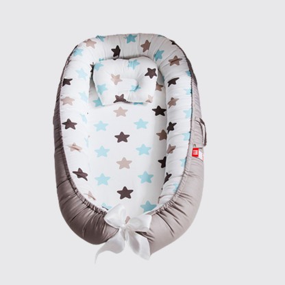 Breathable,Hypoallergenic-Perfect for Co-Sleeping,Cotton Portable Travel Infant Bed,Crib,Bassinet,or Cat Pattern Baby Nest Abreeze Baby Lounger,Infant Lounger,Newborn Lounger 