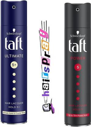 TAFT HAIR SPRAY ULTIMATE + POWER 250ML EACH SET OF 2 VV Hair Spray - Price  in India, Buy TAFT HAIR SPRAY ULTIMATE + POWER 250ML EACH SET OF 2 VV Hair