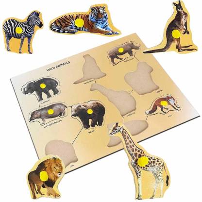 AMUSING Best Educational Learning Wooden Puzzle Board of Wild Animals for  Kids Price in India - Buy AMUSING Best Educational Learning Wooden Puzzle  Board of Wild Animals for Kids online at 