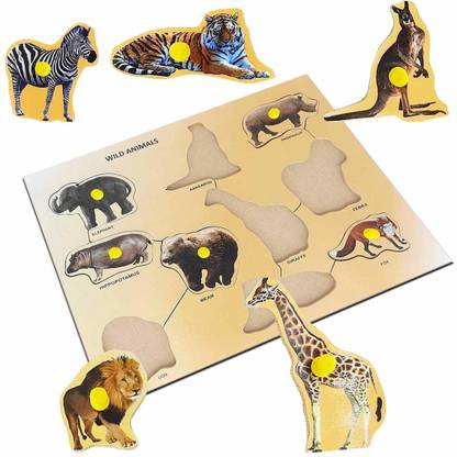 AMUSING Best Educational Learning Wooden Puzzle Board of Wild Animals for Kids Price in India - Buy AMUSING Best Educational Learning Wooden Puzzle Board of Wild Animals for Kids online at AMUSING Best Educational Learning Wooden Puzzle Board of Wild Animals for Kids Price in India - Buy AMUSING Best Educational Learning Wooden Puzzle Board of Wild Animals for Kids online at