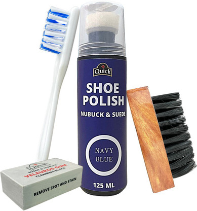 Navy blue suede shoe polish clearance