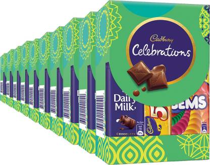 Cadbury Celebrations Assorted Gift Pack Bars  (10 x 59.8 g)