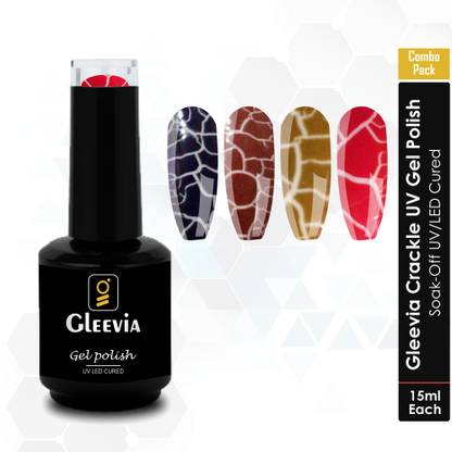 Gleevia Original UV/LED Crackle Nail Gel Polish for Professionals (Pack of 4) 15ml/each Shade Code CR5,CR6,CR7 & CR8 - Price in India, Buy Gleevia Original UV/LED Crackle Nail Gel Polish for Professionals ( Gleevia Original UV/LED Crackle Nail Gel Polish for Professionals (Pack of 4) 15ml/each Shade Code CR5,CR6,CR7 & CR8 - Price in India, Buy Gleevia Original UV/LED Crackle Nail Gel Polish for Professionals (