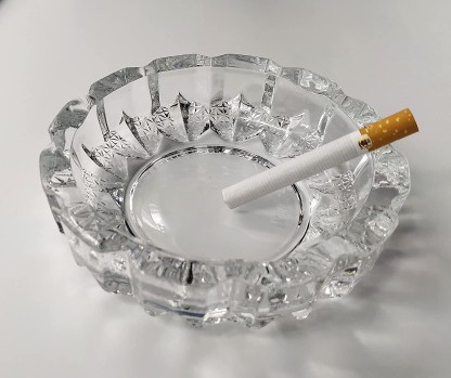 Round/Square Ashtray Cigar Holder for Tabletop Office Bamboo Square 