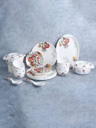 Wonderchef Pack of 31 Melamin Venice Dinner Set  (Red)