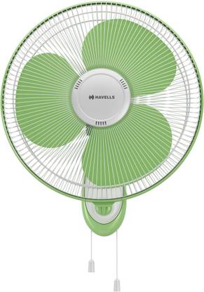 HAVELLS Gatik Neo 400 mm 3 Blade Wall Fan  (White Green, Pack of 1)