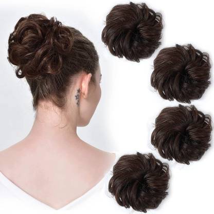 Crystal zone 4Pc Bun Accessories Extension For Women Artificial Bun Hair  Extension Price in India - Buy Crystal zone 4Pc Bun Accessories Extension  For Women Artificial Bun Hair Extension online at 