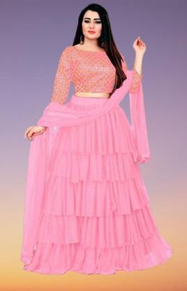 Semi Stitched Lehenga Choli Price in India - Buy Semi Stitched Lehenga