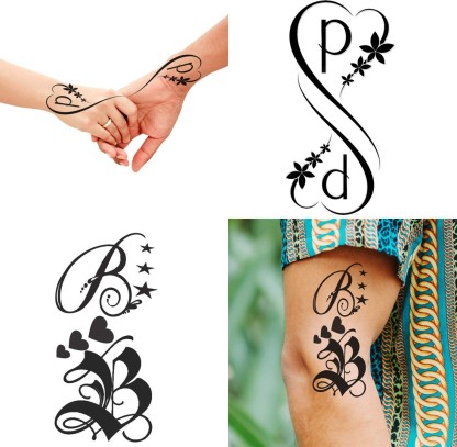 Ordershock Finger Tattoo Flowers with Fire Tattoo Alphabet Temporary Body  Tattoo For Girls Boys  Amazonin Beauty