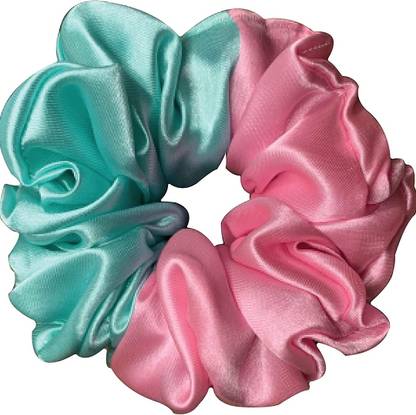 IBDA Twin Color Green-Pink Uber Scrunchie, Secured with ...