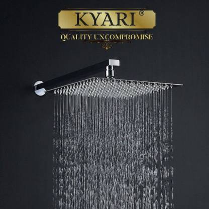 Kyari – PREMIUM 8 x 8 Ultra Slim Shower + EXTRA Heavy Arm Shower Complete Set Shower Head