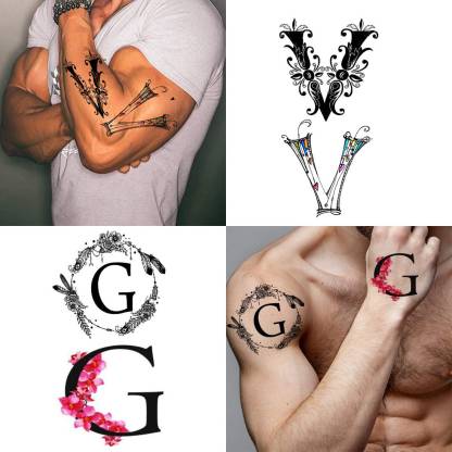 Ordershock GV Name Letter Tattoo Waterproof Boys and Girls Temporary Body  Tattoo Pack of 2. - Price in India, Buy Ordershock GV Name Letter Tattoo  Waterproof Boys and Girls Temporary Body Tattoo