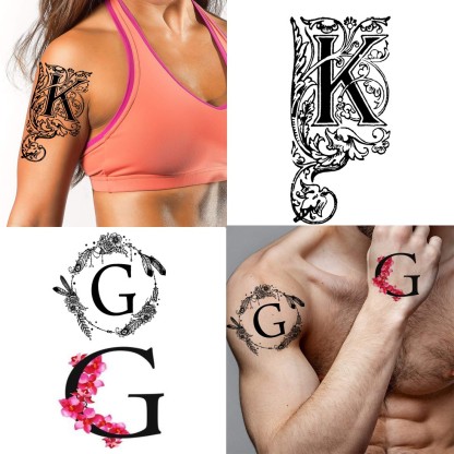 Unisex K Tattoo Designs Bob Tattoo studio Rs 500inch Bob Tattoo Studio   ID 25689086897