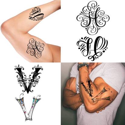 Ordershock HV Name Letter Tattoo Waterproof Boys and Girls Temporary Body  Tattoo Pack of 2. - Price in India, Buy Ordershock HV Name Letter Tattoo  Waterproof Boys and Girls Temporary Body Tattoo
