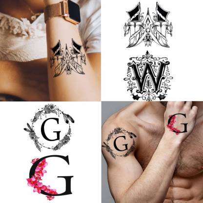 Ordershock GW Name Letter Tattoo Waterproof Boys and Girls Temporary Body  Tattoo Pack of 2. - Price in India, Buy Ordershock GW Name Letter Tattoo  Waterproof Boys and Girls Temporary Body Tattoo
