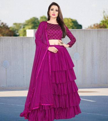 Semi Stitched Lehenga Choli Price in India - Buy Semi Stitched Lehenga