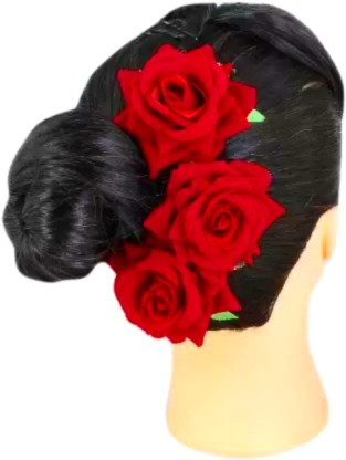 corsage Burgundy Red Brooch Girls Women 3" Silk Rose Flower..Flower Hair Clip 