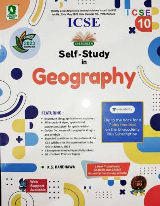 Icse Self Study In Geography - Class 10 (For 2023 Exams): Buy Icse Self ...