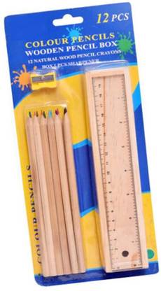 Dilurban Buy Best Wooden Pencil Box With 12 Different Colour ...