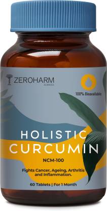 ZEROHARM Holistic Curcumin with Piperine Tablets - Antioxidant & Anti-inflammatory