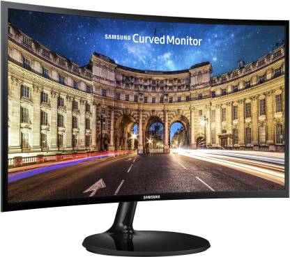 SAMSUNG 23.8 inch Curved Full HD LED Backlit VA Panel with 1800R Curvature, Game Mode Function, Eye-Saver Mode, Flicker Free Technology Super Slim Monitor (LC24F390FHWXXL)
