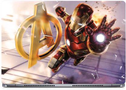marvel iron man avenger vinyl laptop decal 15 6
