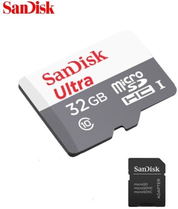 SDSDUNC-032G-GN6IN SanDisk 32GB Ultra Class 10 SDHC UHS-I Memory Card Up to 80MB Renewed Grey/Black 