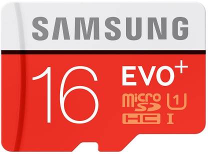 SAMSUNG Evo Plus 16 GB MicroSDHC Class 10 80 MB/s  Memory Card