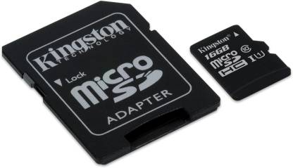 KINGSTON 16 GB MicroSDHC Class 10 80 MB/s  Memory Card