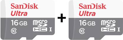 SanDisk Ultra 16 GB MicroSDHC Class 10 48 MB/s  Memory Card